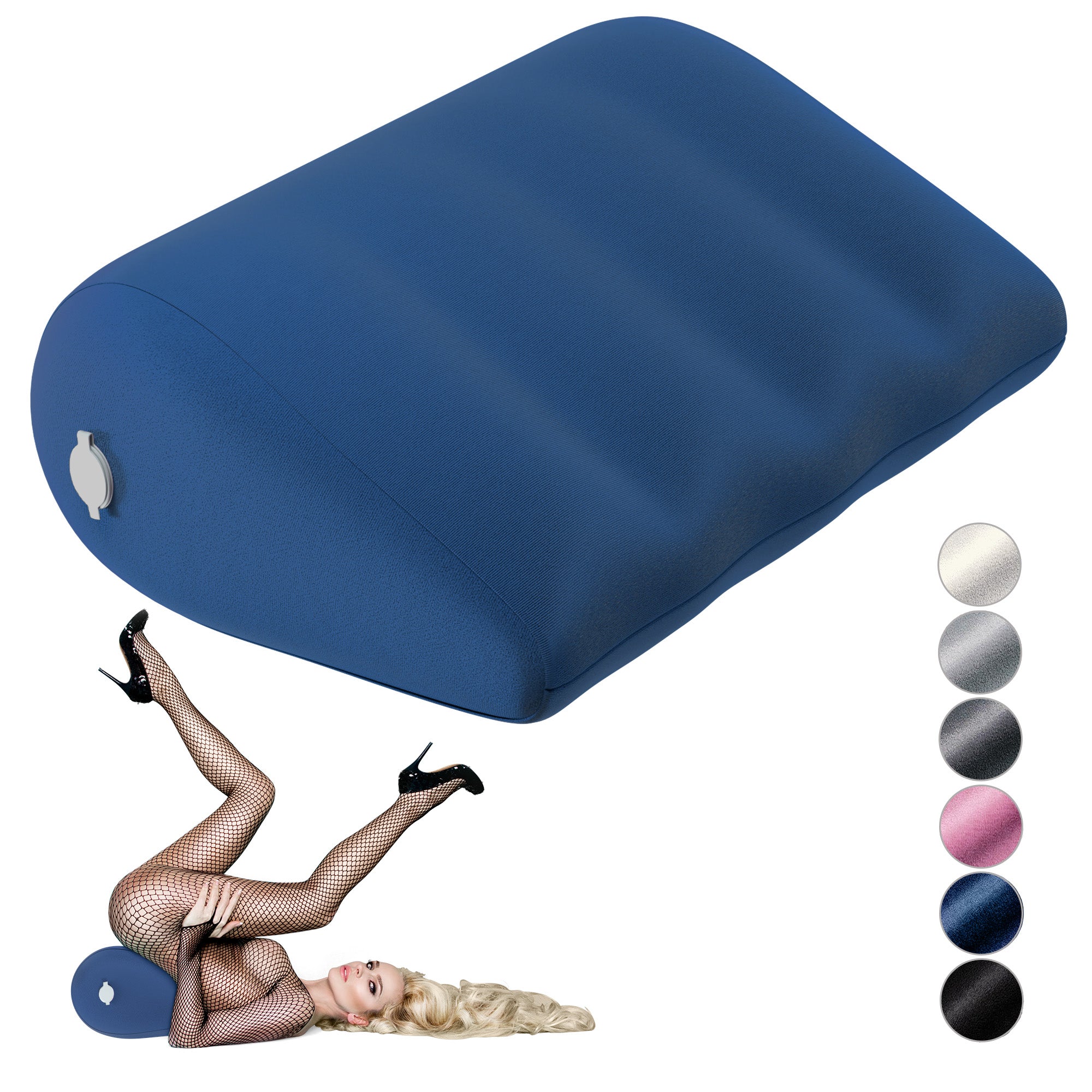 Liebesfreunde Aufblasbares Sexkissen mit Bezug für erotische Stellungen, blau