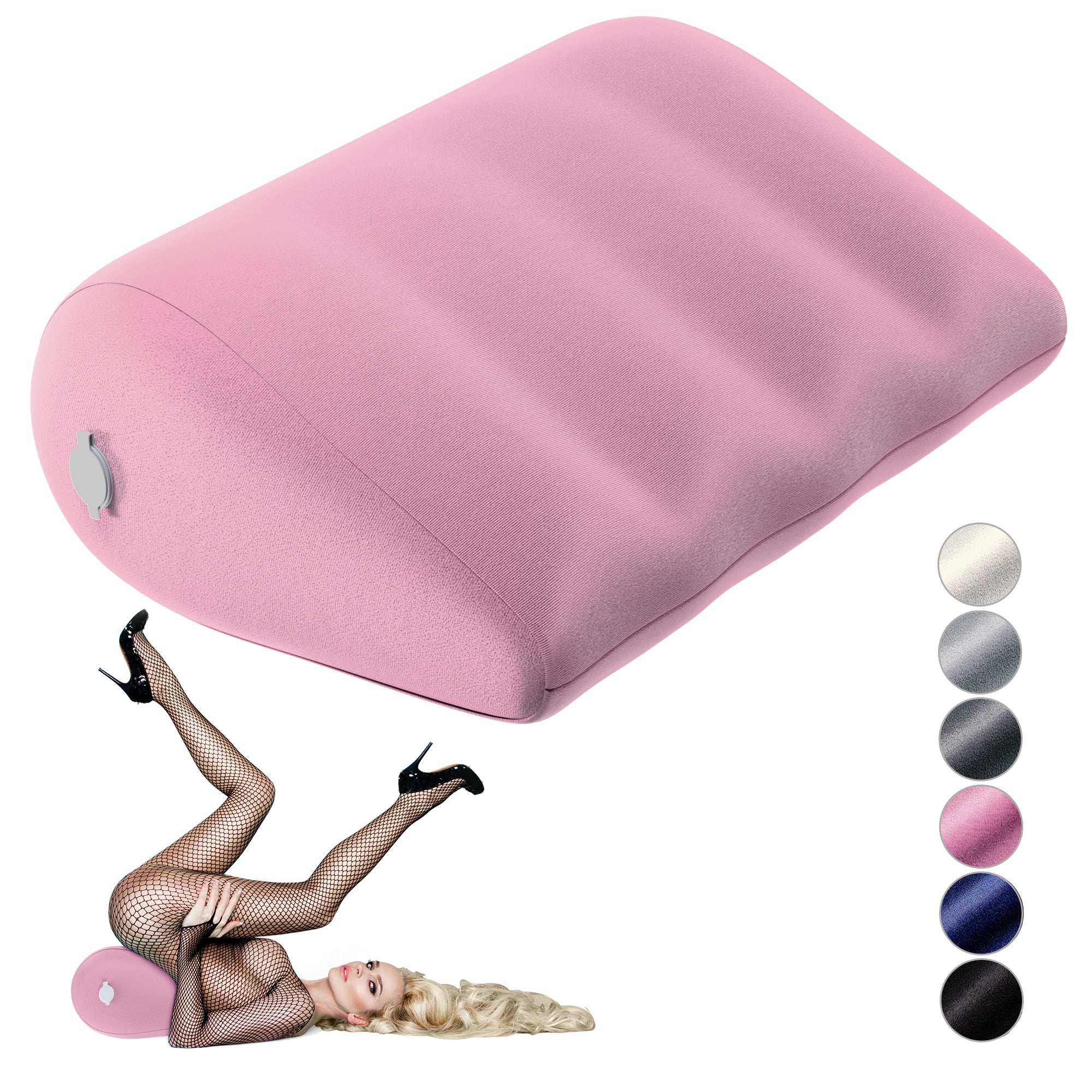 Liebesfreunde Aufblasbares Sexkissen mit Bezug für erotische Stellungen, rosa