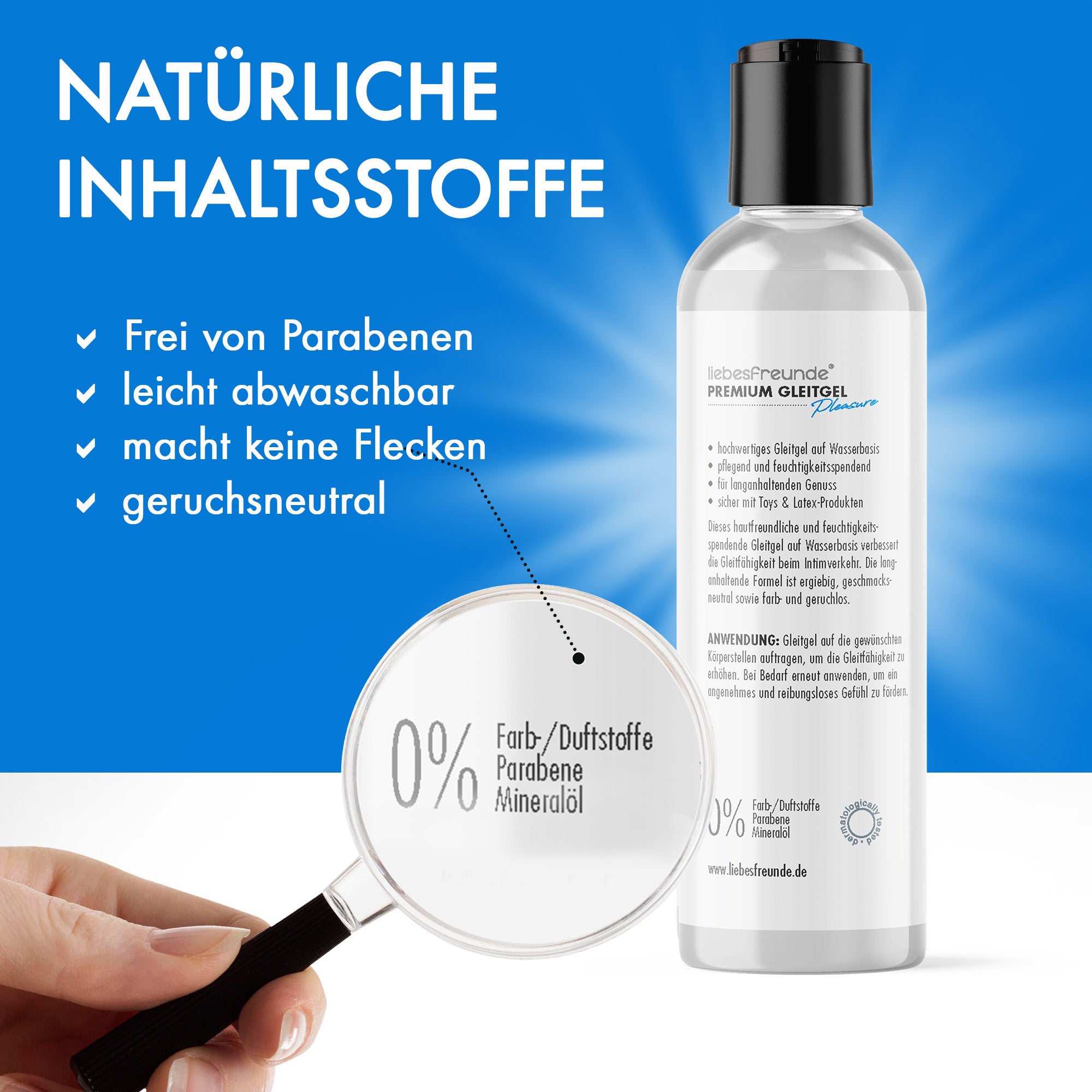 Liebesfreunde® Gleitgel Pleasure - Wasserbasis, 150 ml