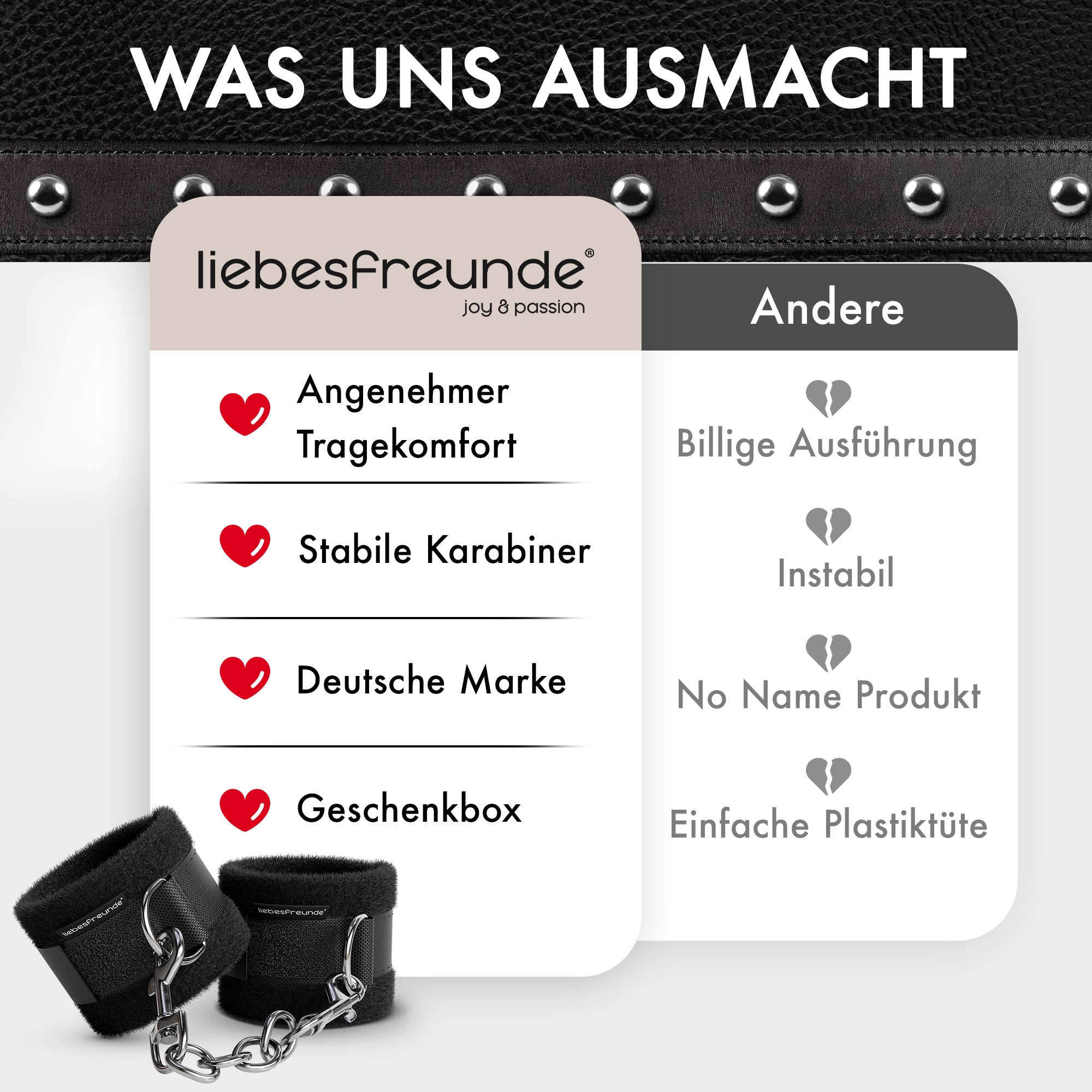 Liebesfreunde Handfesseln