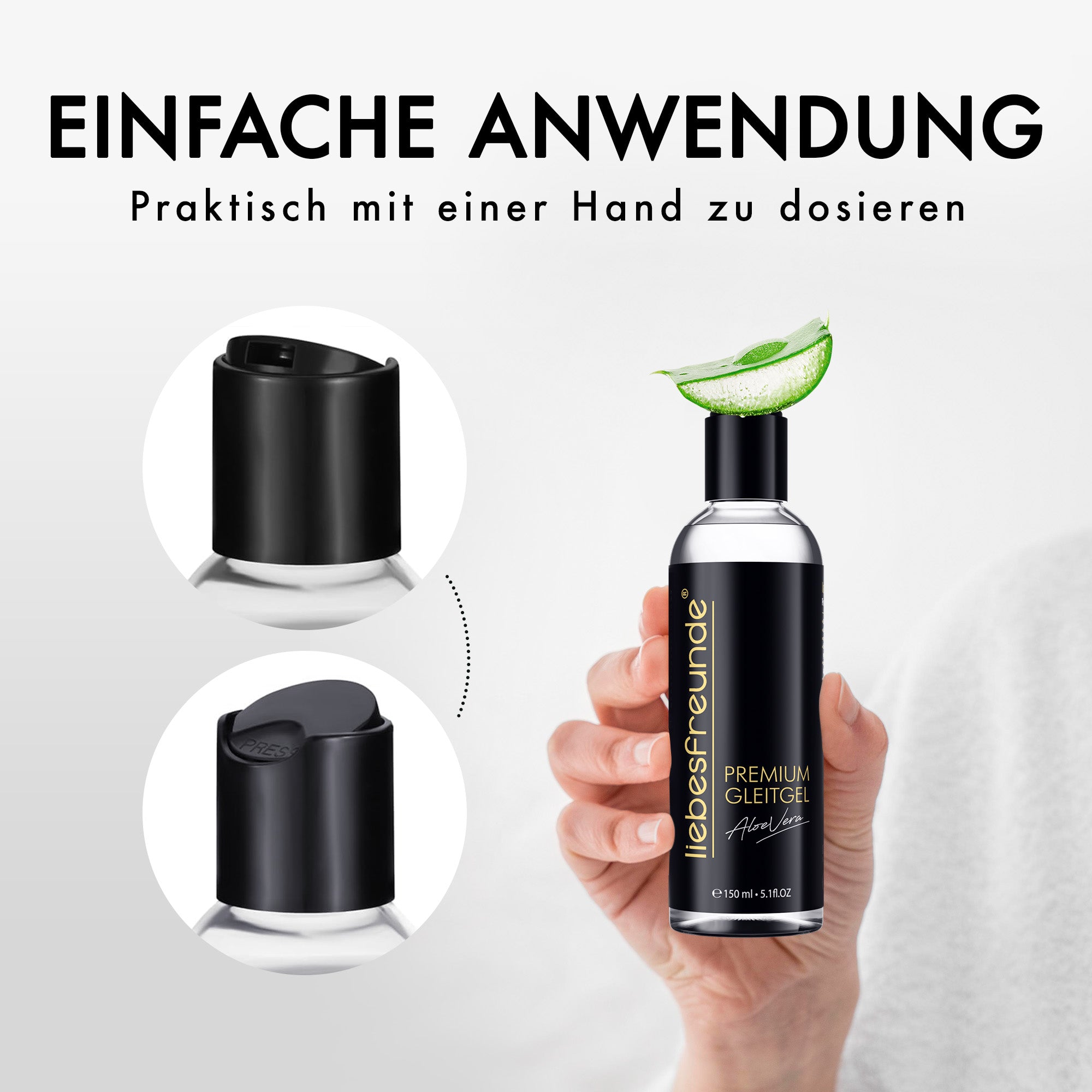 Liebesfreunde Aloe Vera Gleitgel auf Wasserbasis, 150 ml