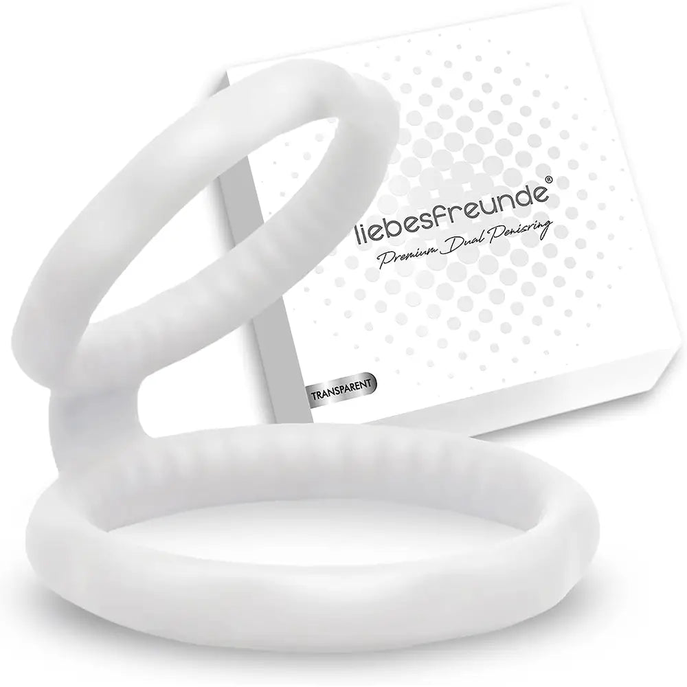 Liebesfreunde Dual Penisring zur Potenzsteigerung, wei Liebesfreunde Dual Penisring zur Potenzsteigerung, wei
