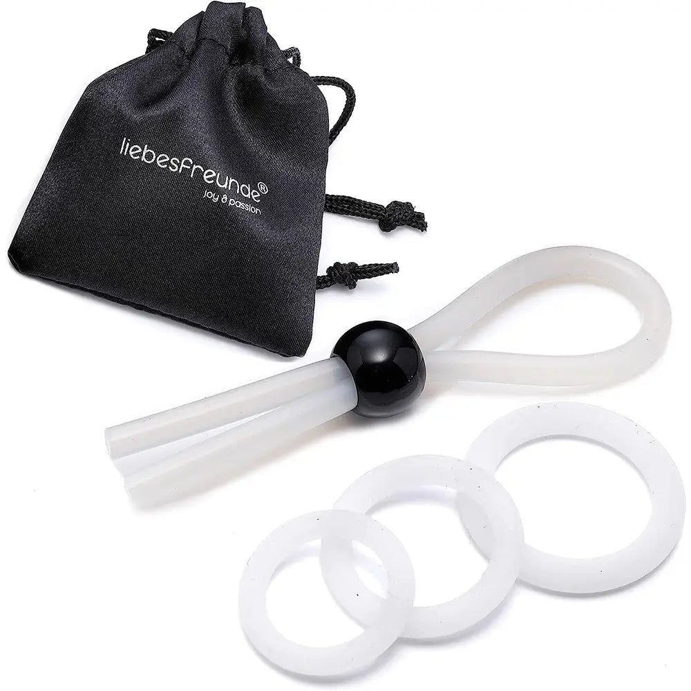 liebesfreunde® Cockring Set für Männer - Silikon Penisring Hodenring & Penisschlaufe - Sexspielzeug für Paare zur Potenzsteigerung