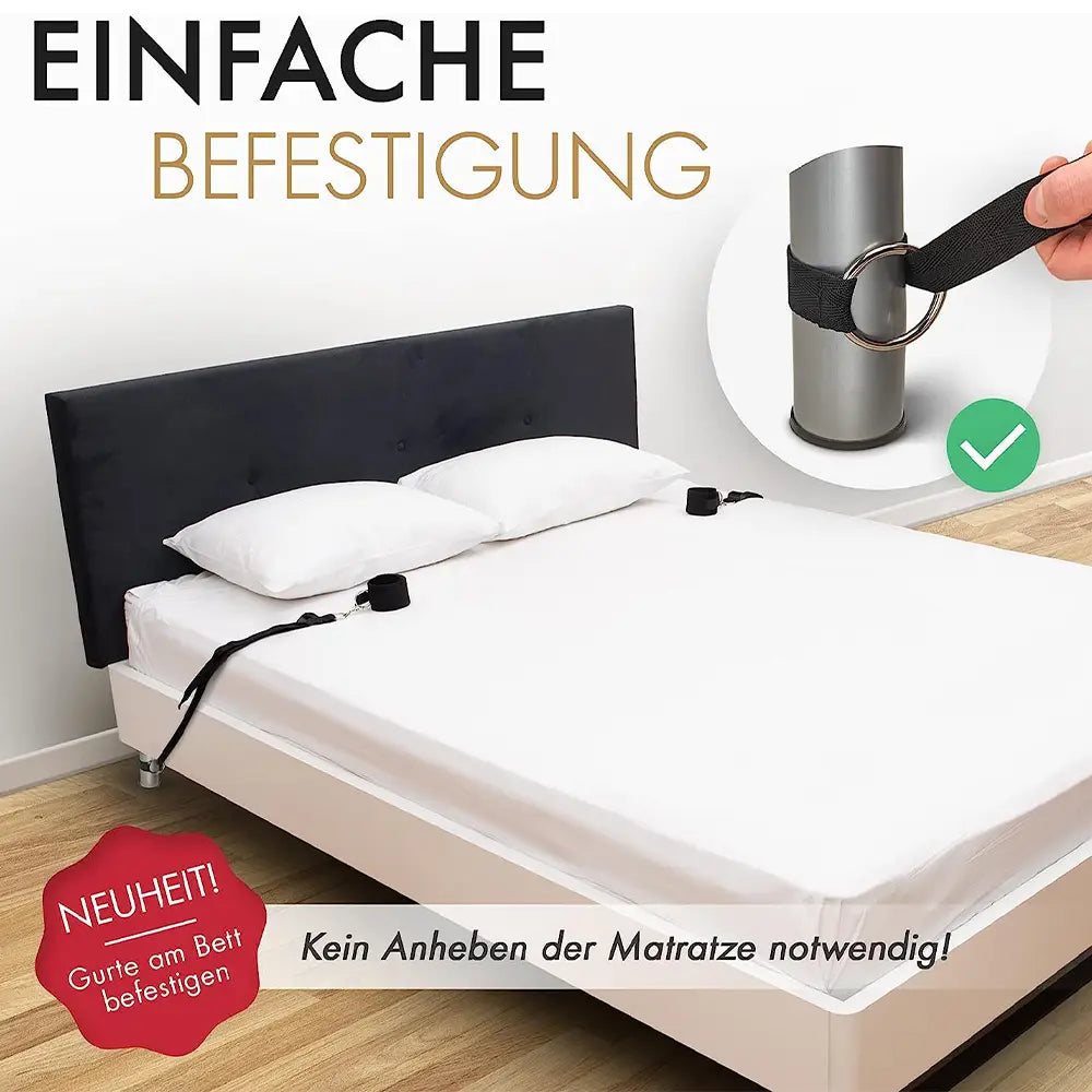 Liebesfreunde Handfesseln mit Bettfixierung