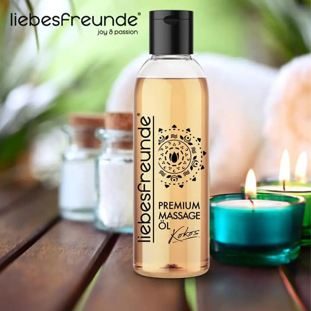 liebesfreunde® Erotik Massageöl Kokos zur Entspannung – Erotisches Massage Öl, 150 ml