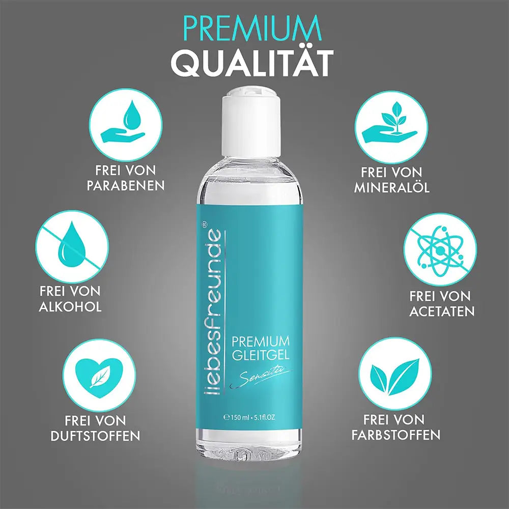 liebesfreunde® Gleitgel wasserbasiert SENSITIV (150 ml) Premium Gleitmittel Intimgel