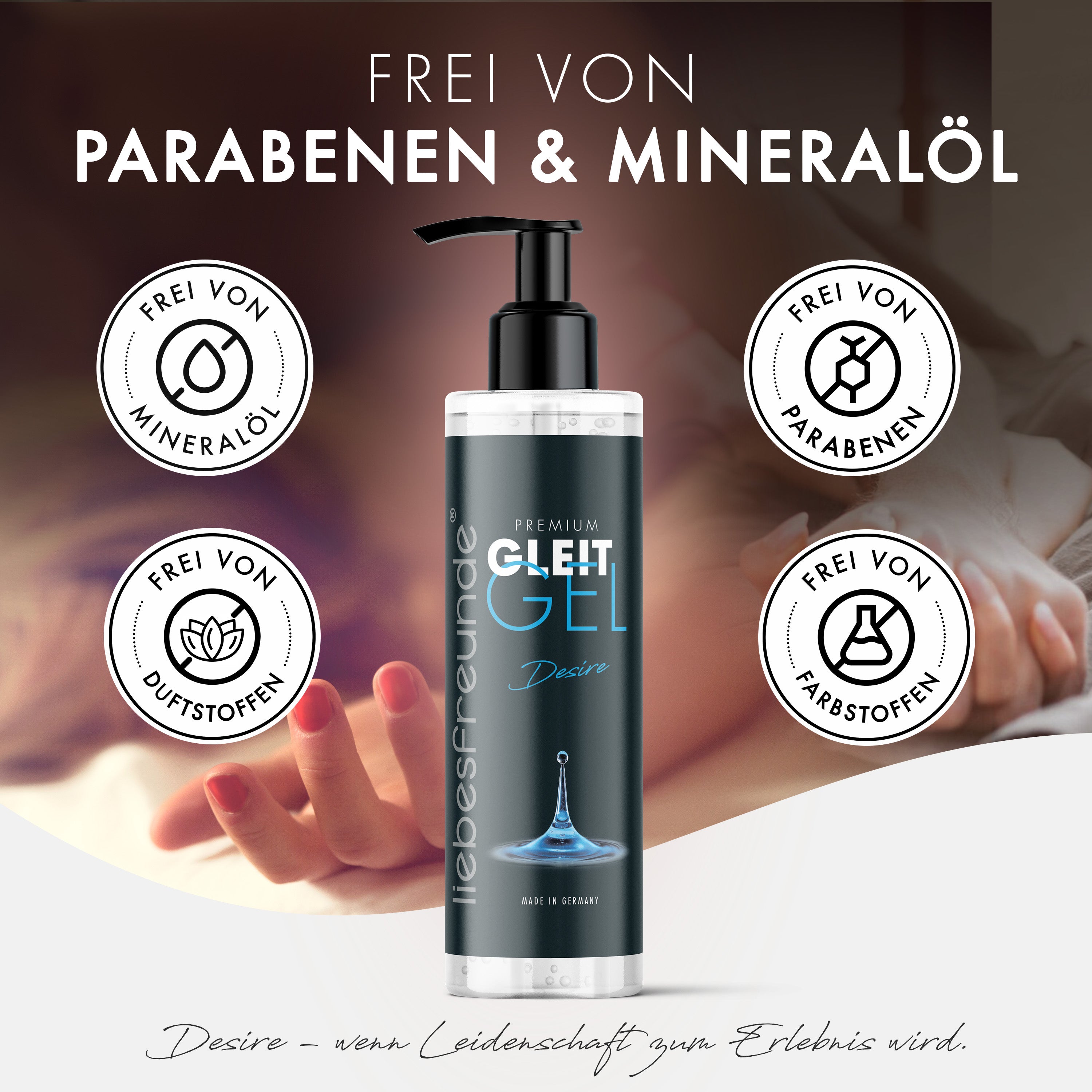 liebesfreunde Gleitgel Wasserbasis für Mann und Frau - Gleitmittel Neutral, 250 ml