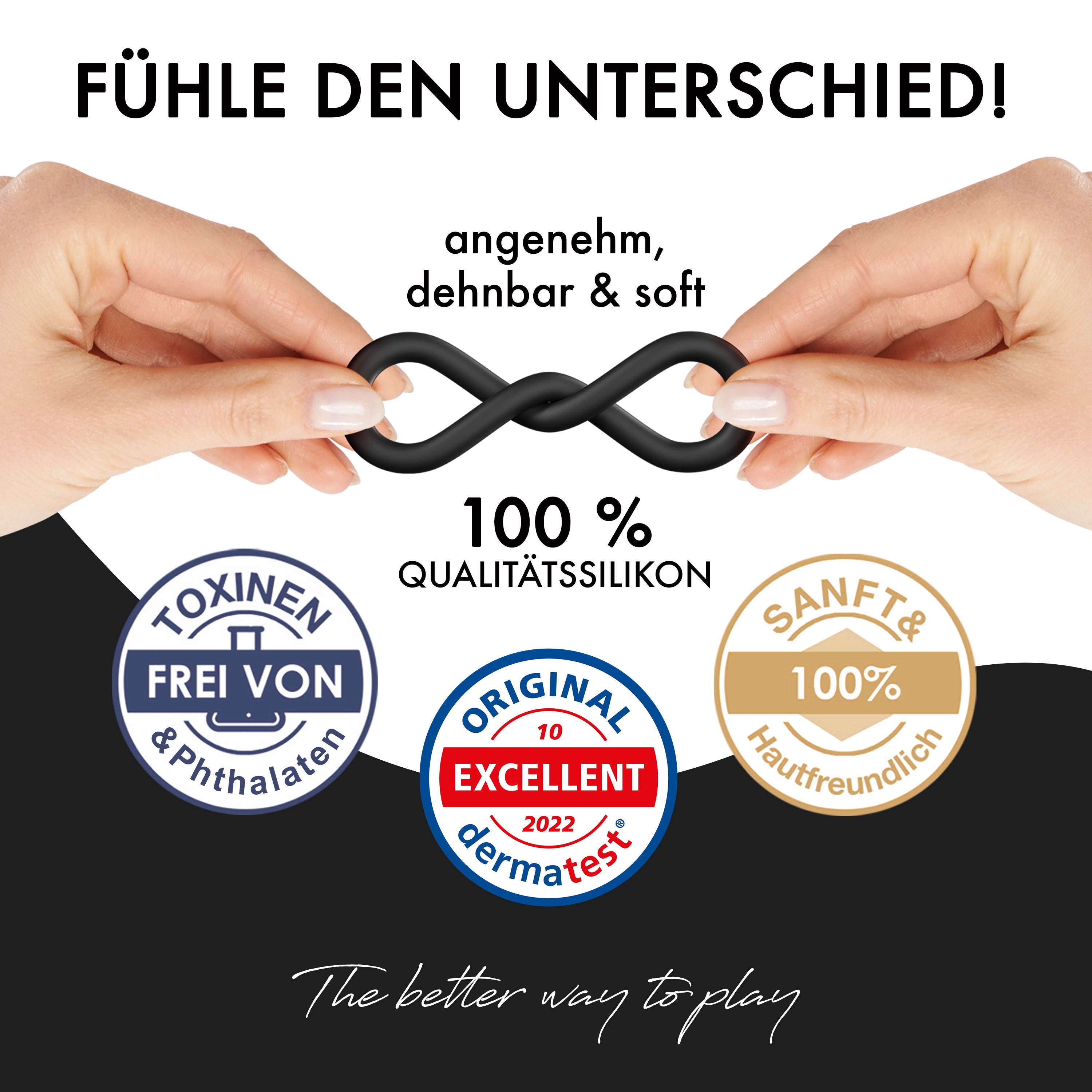 liebesfreunde® Cockring Set für Männer - Silikon Penisring Hodenring & Penisschlaufe - Sexspielzeug für Paare zur Potenzsteigerung