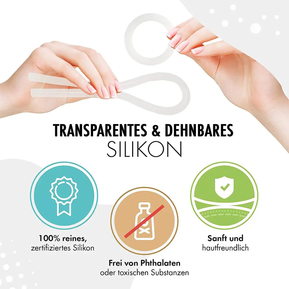 liebesfreunde® Penisring Set für Männer - Cockringe + verstellbare Penisschlaufe I Sextoy-Set für eine starke Erektion