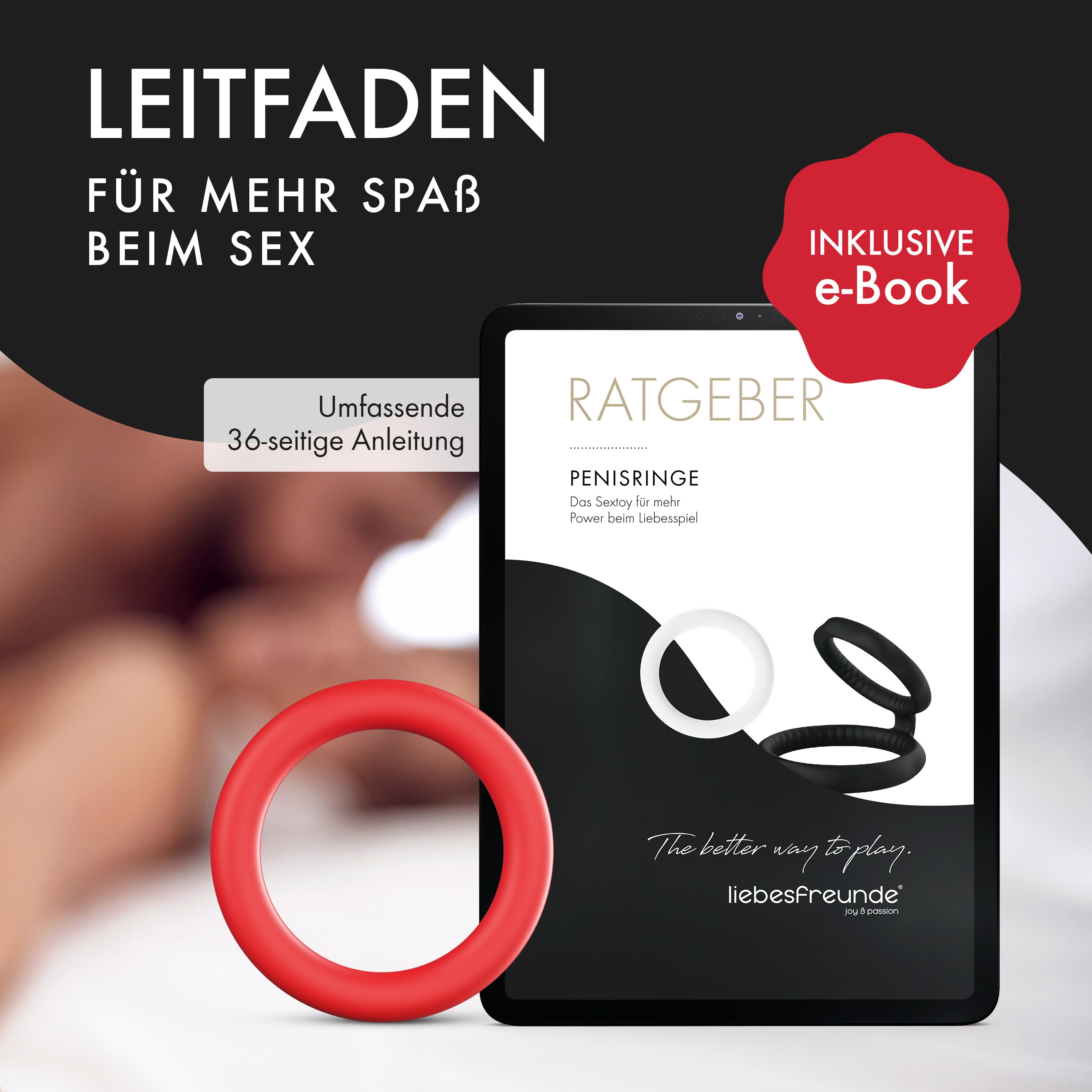 Liebesfreunde Penisringe PRO 6 MASTER PRO, rot