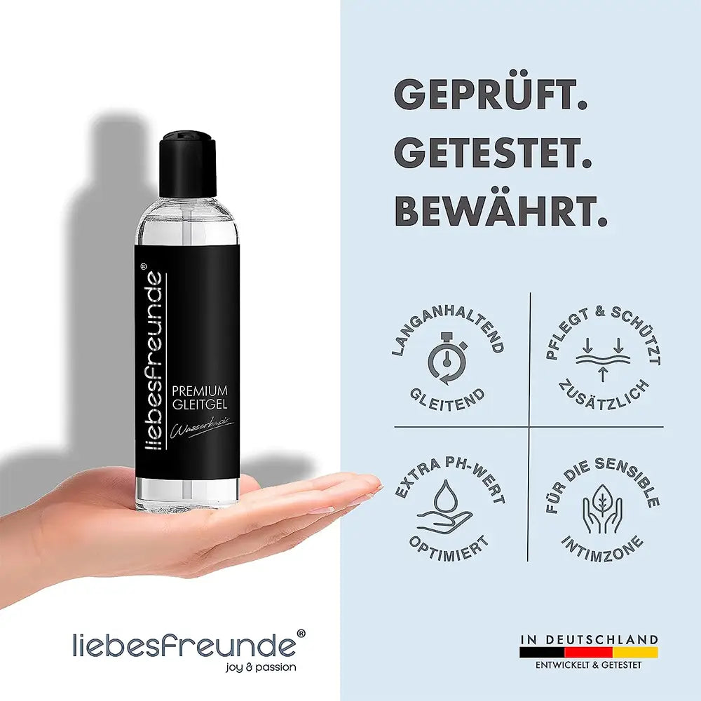 liebesfreunde Gleitgel Wasserbasis für Mann und Frau - Gleitmittel Neutral, 250 ml