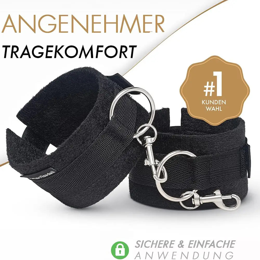 Liebesfreunde Bondage Bettfessel-Set inkl. Augenbinde