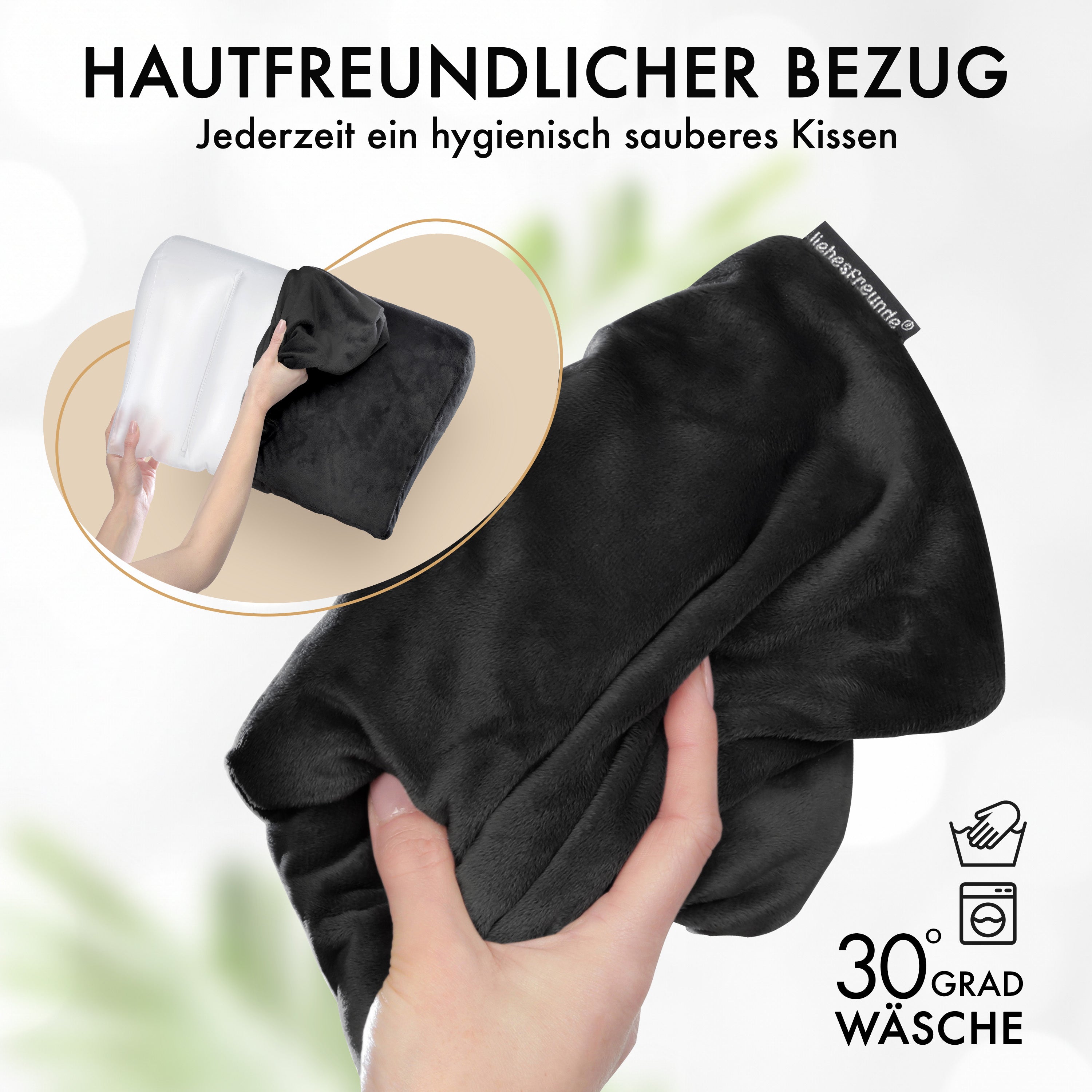 liebesfreunde® Sex Lendenkissen für mehr Spaß - Kissen (aufblasbar) für Sexstellungen - Sexspielzeug für Paare, schwarz