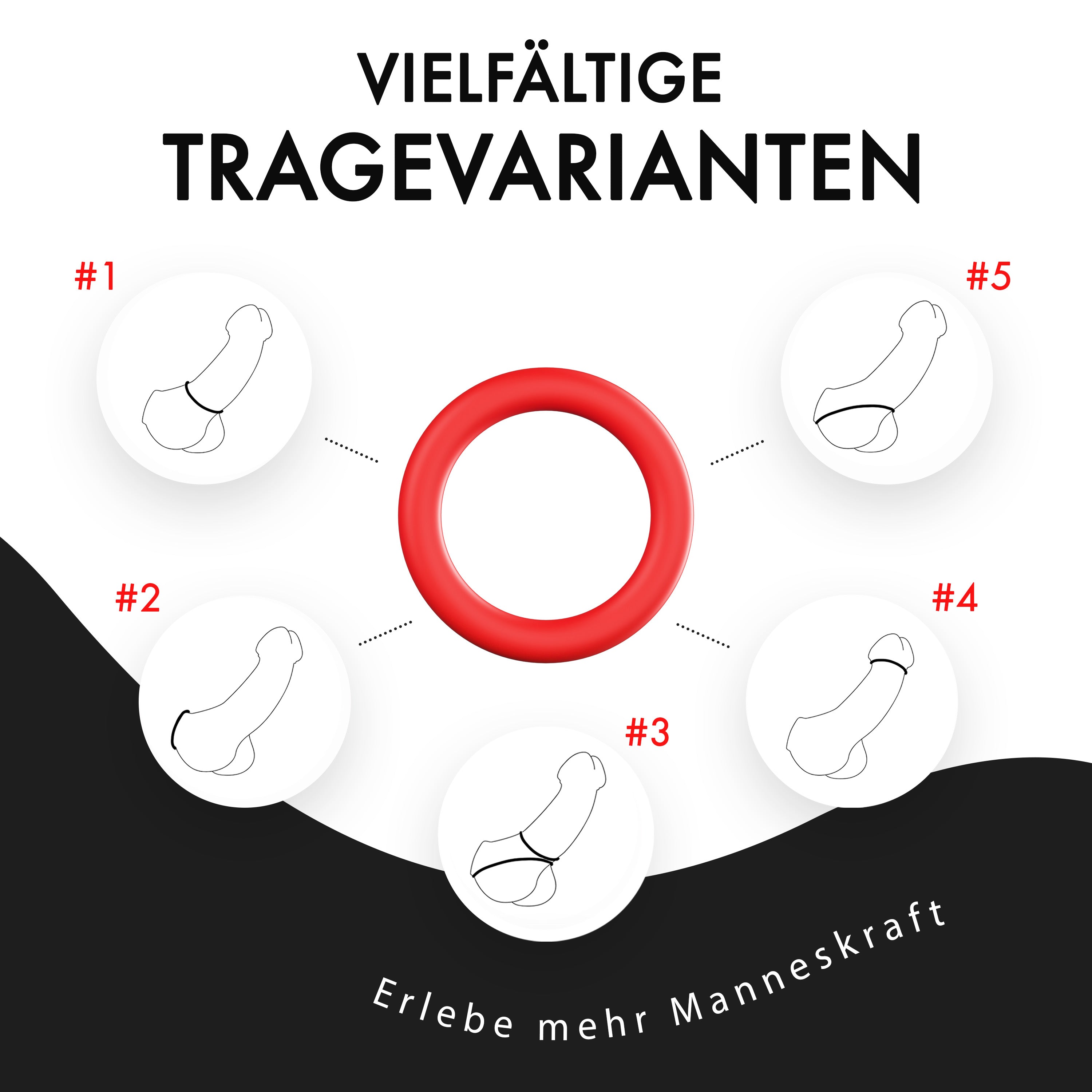 Liebesfreunde Penisringe PRO 6 MASTER PRO, rot