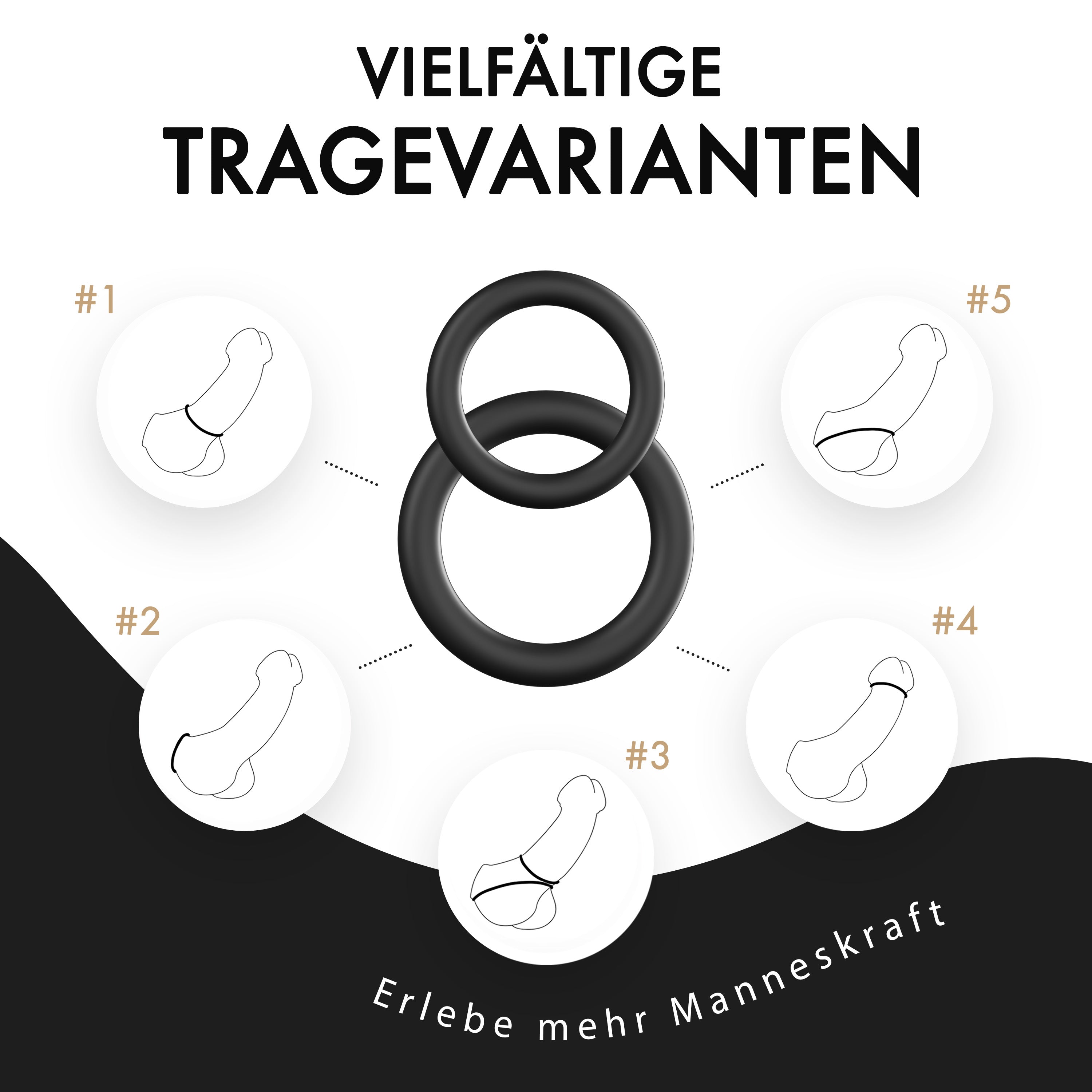 Liebesfreunde Penisringe PRO 6 MASTER PRO, schwarz