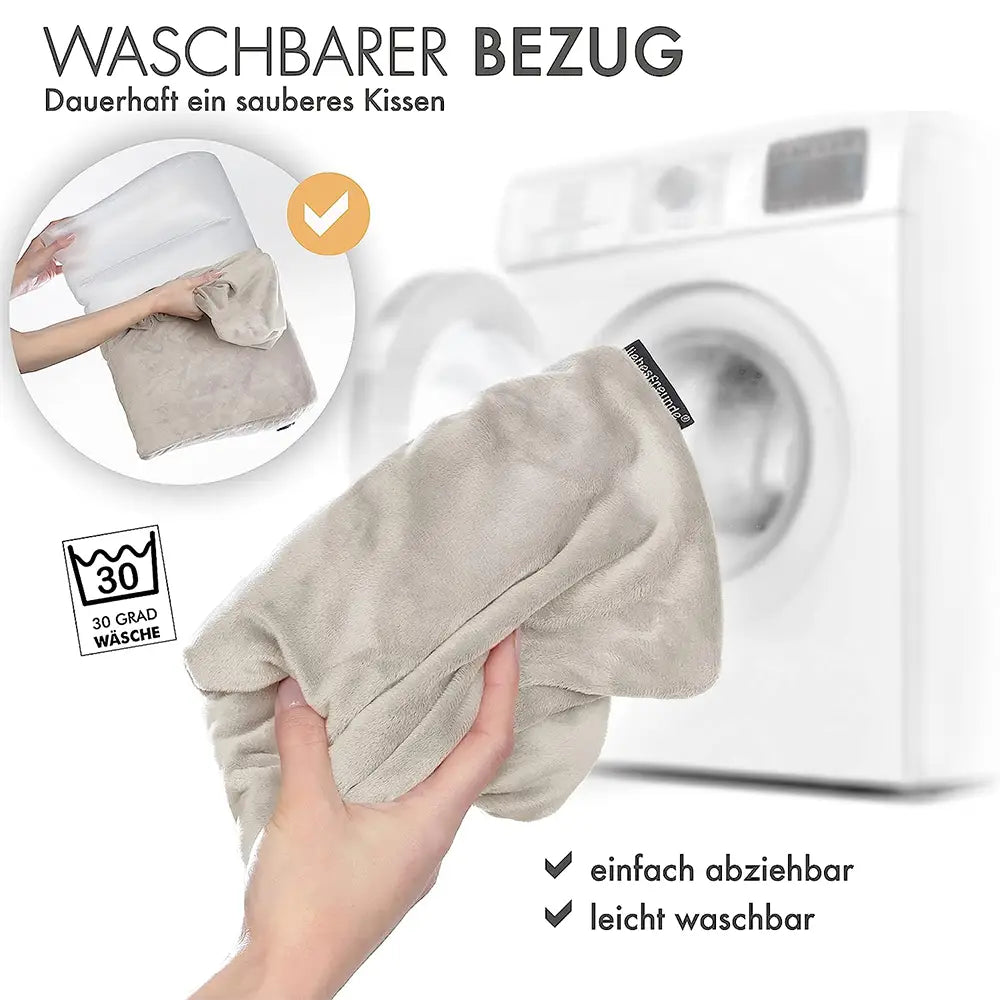 liebesfreunde® Sexkissen mit Bezug, aufblasbar - Praktisches Liebeskissen, Sex Kissen, beige