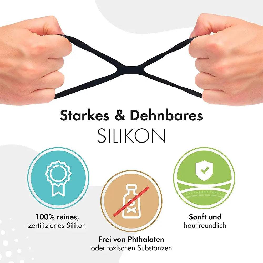 Liebesfreunde Dual Penisring, schwarz