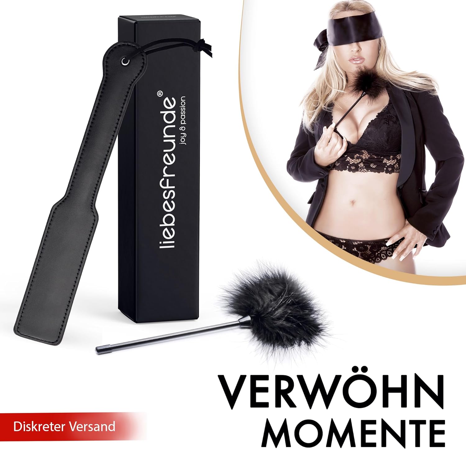 Liebesfreunde BDSM Flogger inkl. Federkitzler