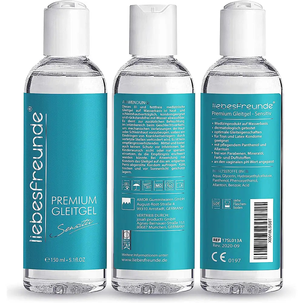 liebesfreunde® Gleitgel wasserbasiert SENSITIV (150 ml) Premium Gleitmittel Intimgel