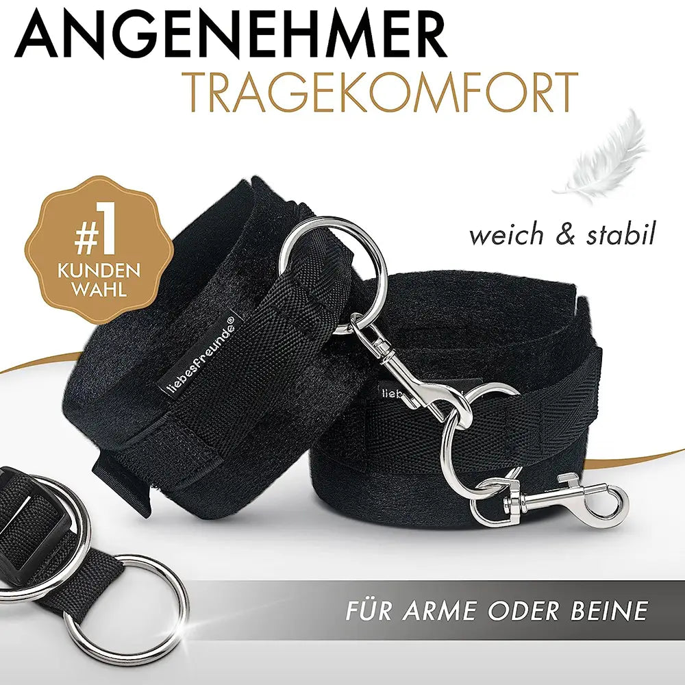 Liebesfreunde Handfesseln mit Bettfixierung