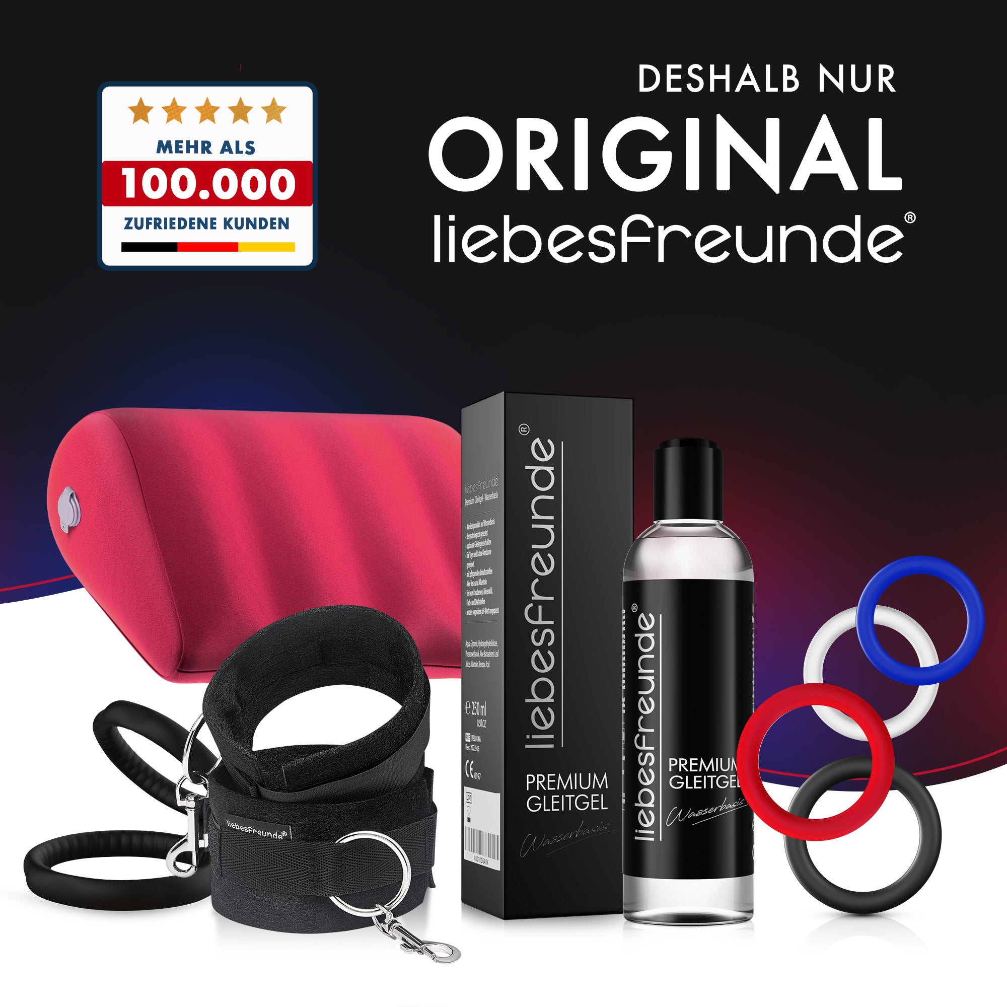 Liebesfreunde Aufblasbares Sexkissen für erotische Stellungen, rot