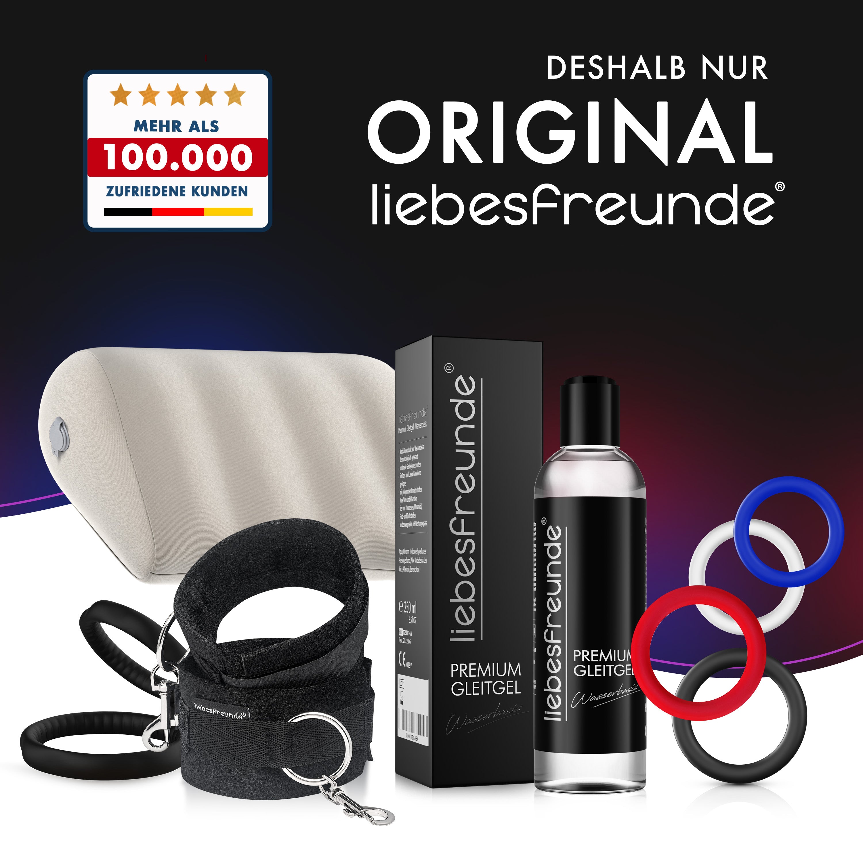 Liebesfreunde Aufblasbares Sexkissen für Sexstellungen, beige