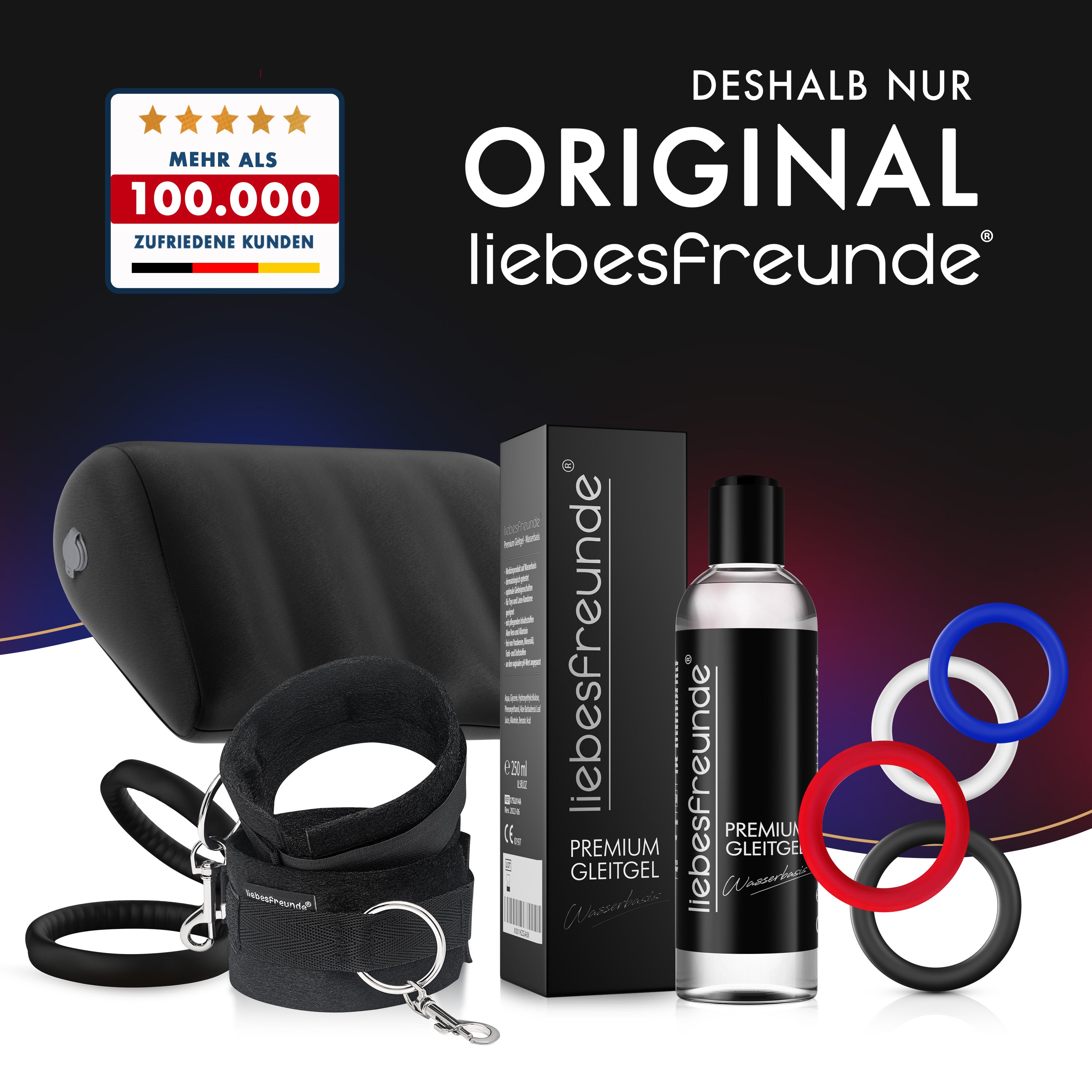 liebesfreunde® Sex Lendenkissen für mehr Spaß - Kissen (aufblasbar) für Sexstellungen - Sexspielzeug für Paare, schwarz