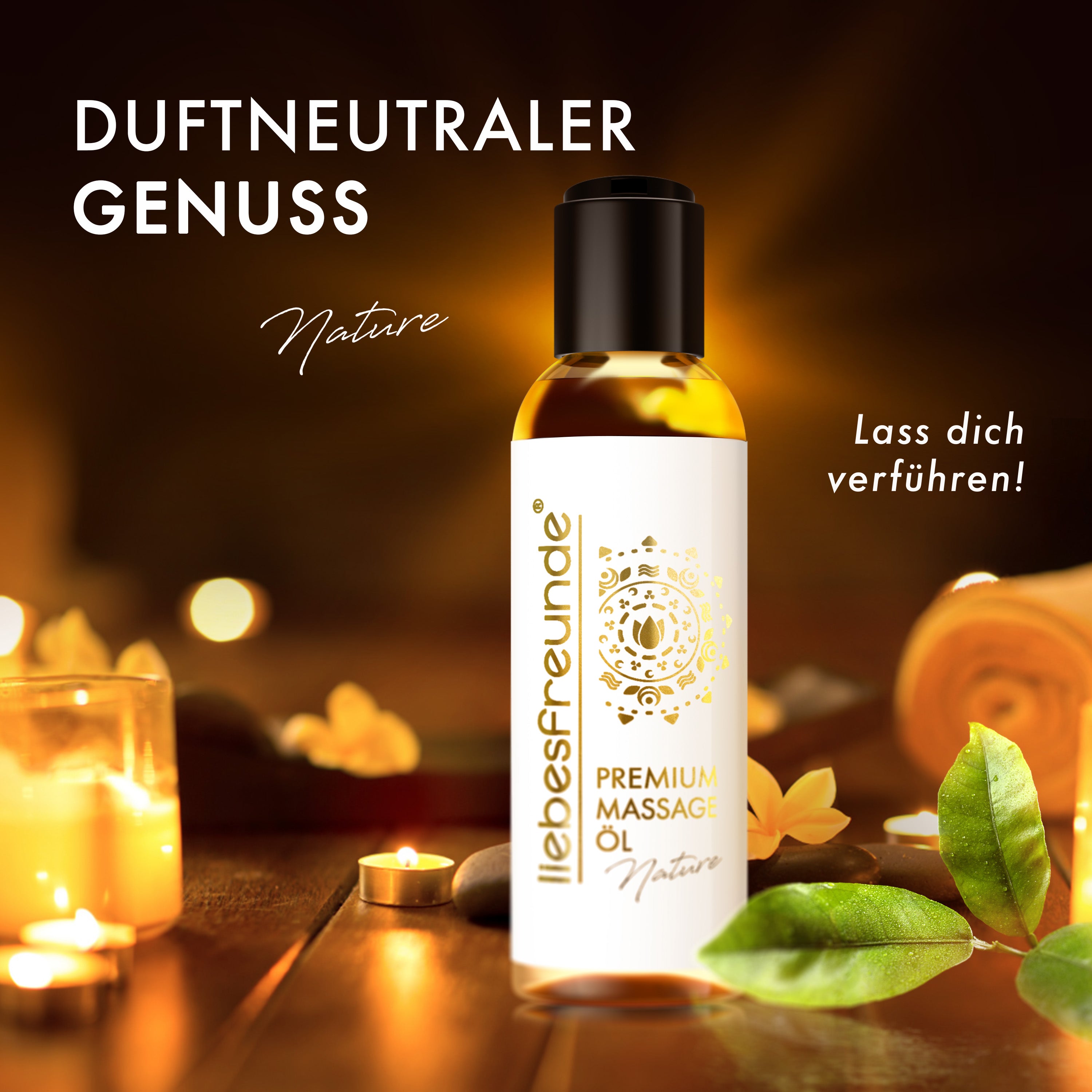Liebesfreunde Erotik Massageöl Nature, duftneutral 150 ml