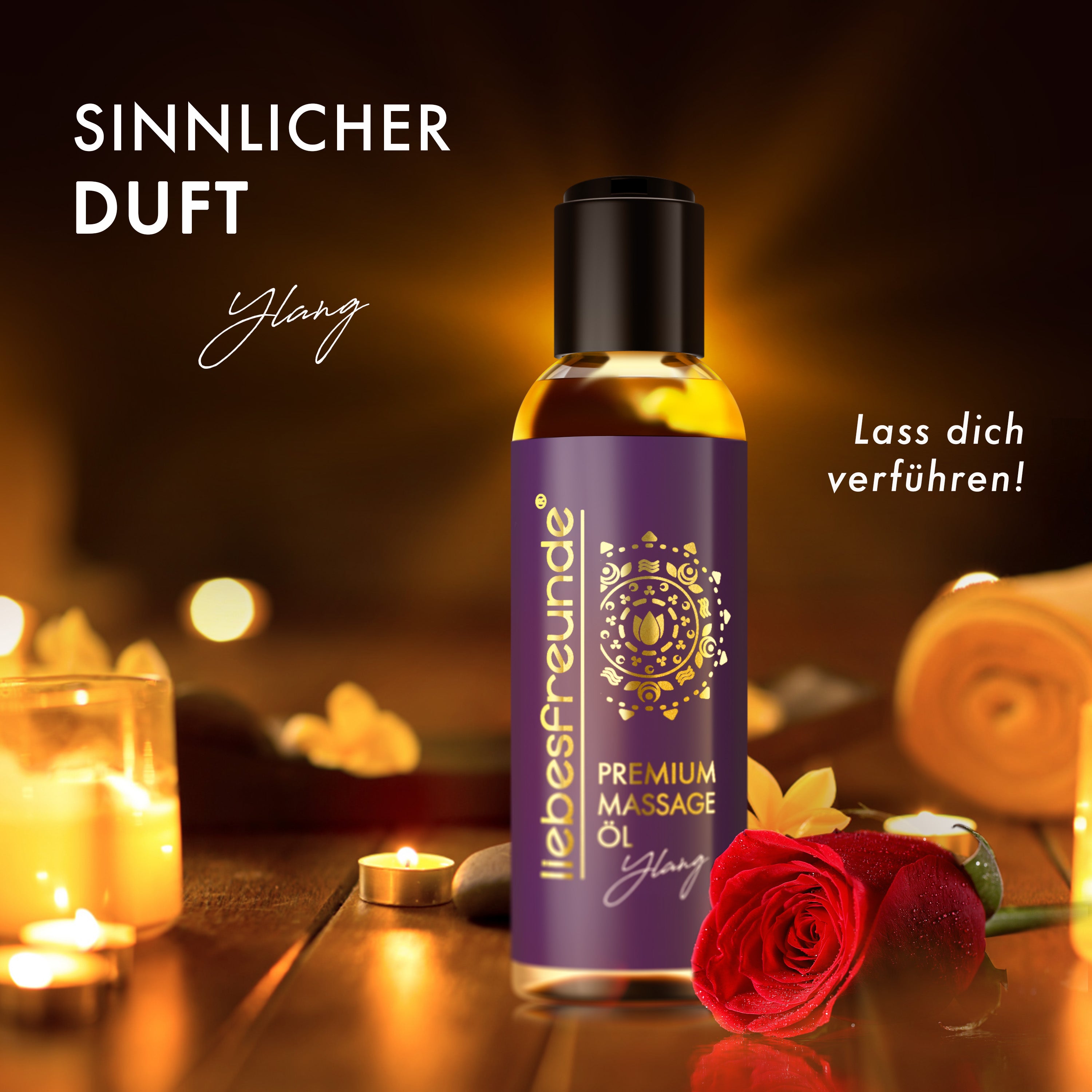 Liebesfreunde Erotik Massageöl Ylang, 150 ml