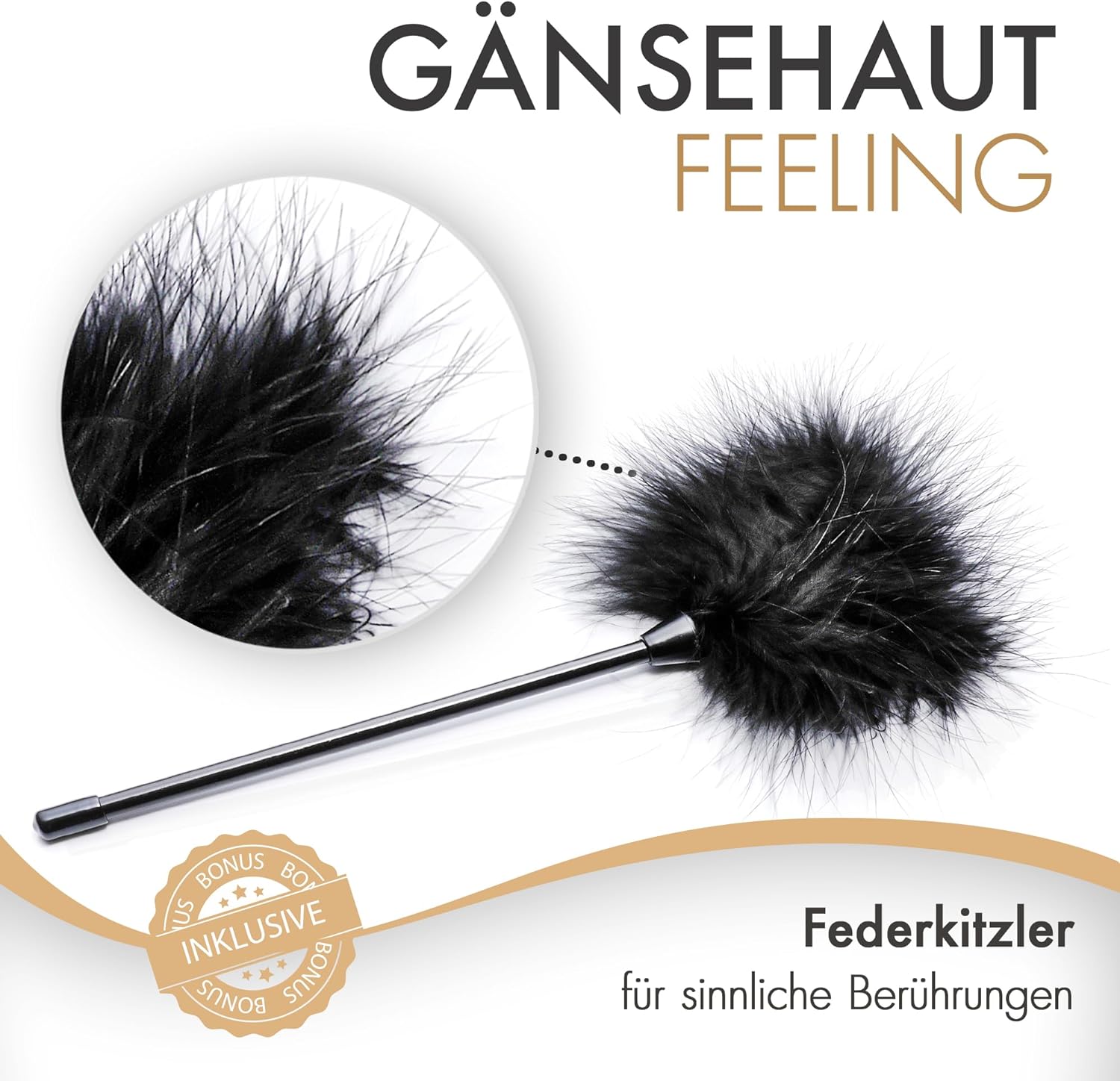 Liebesfreunde BDSM Flogger inkl. Federkitzler