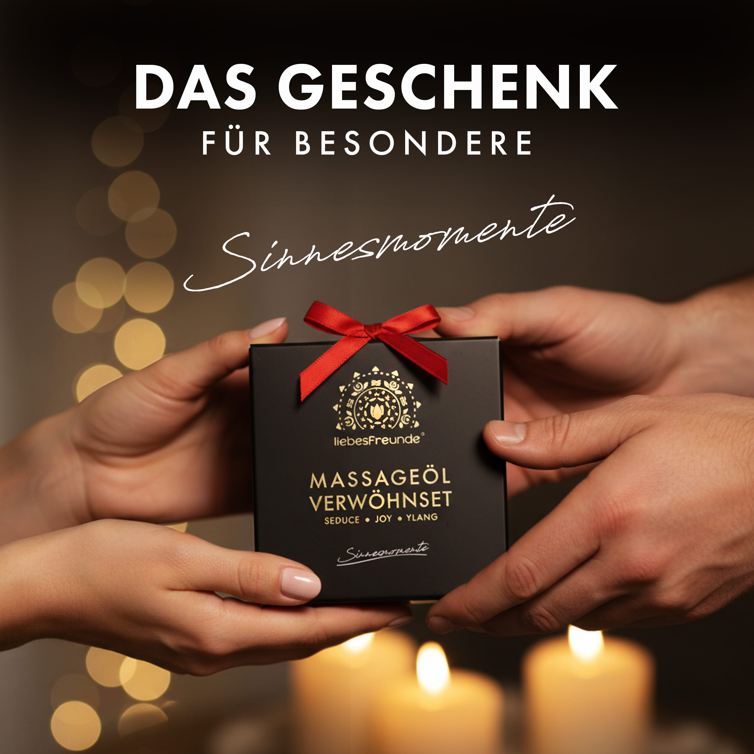 Liebesfreunde® Massageöl Geschenkset, 3 x 50 ml