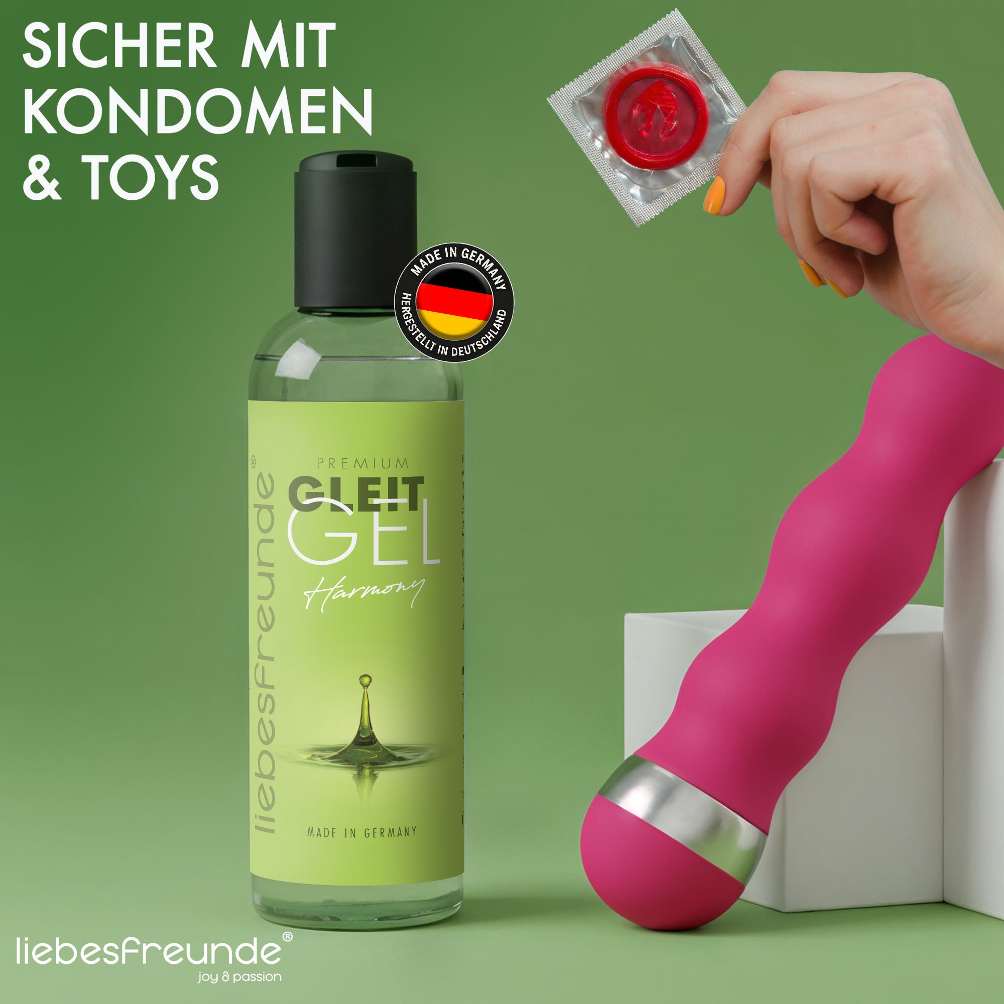 Liebesfreunde Gleitgel Harmony mit pflegende Aloe Vera - Wasserbasis, 150 ml