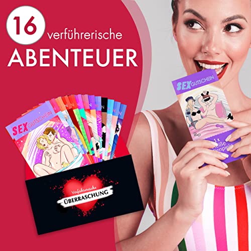 MÄNNERGESCHENK Sex Gutscheine für Paare (deutsch) - 16 erotische Verwöhngutscheine mit originellen Sex-Stellungen für den Freund, Mann