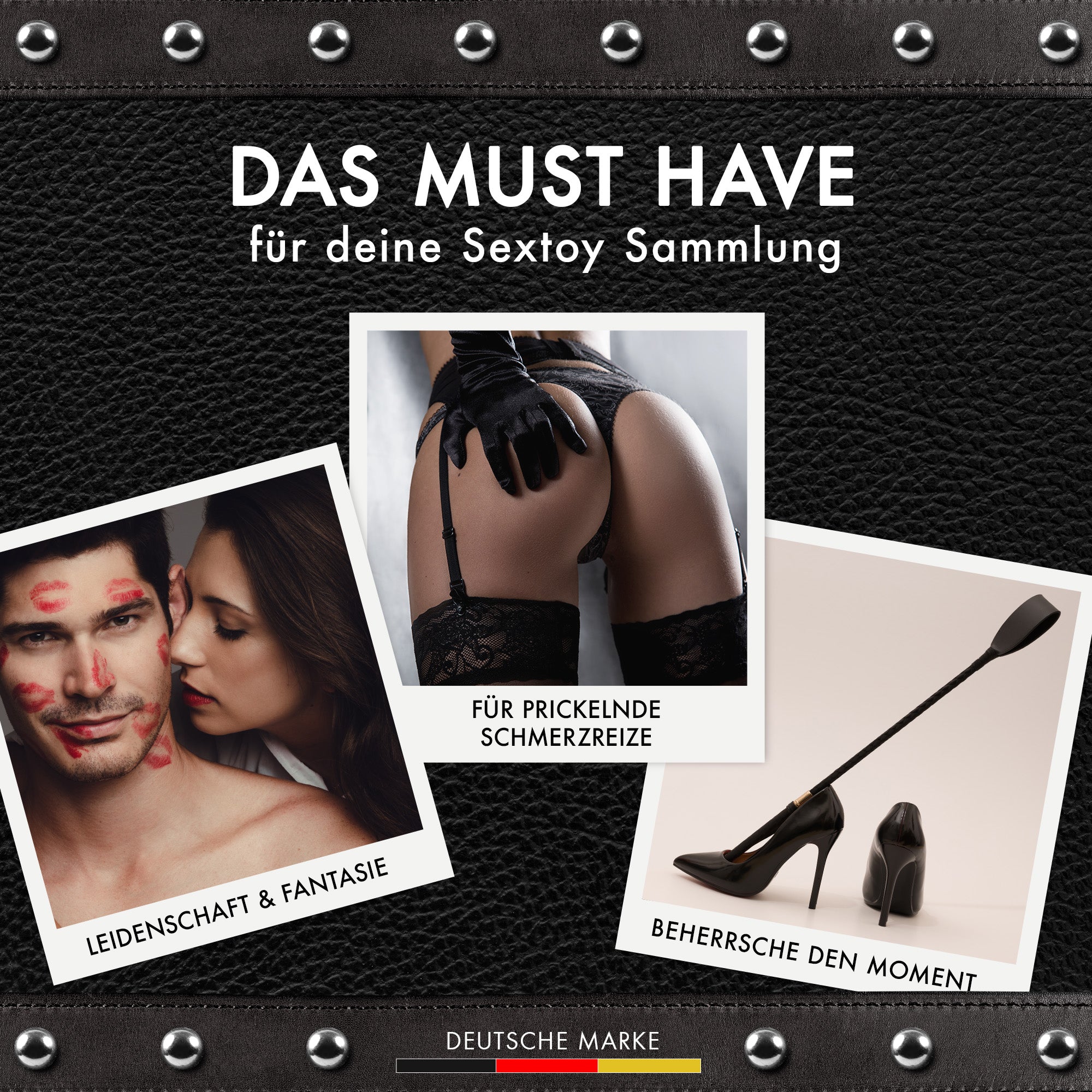 Liebesfreunde® Peitsche für heiße BDSM Abenteuer I SM Gerte Sex Spielzeug extrem hart für Frauen und Männer I Reitgerte Sexspielzeug für Paare