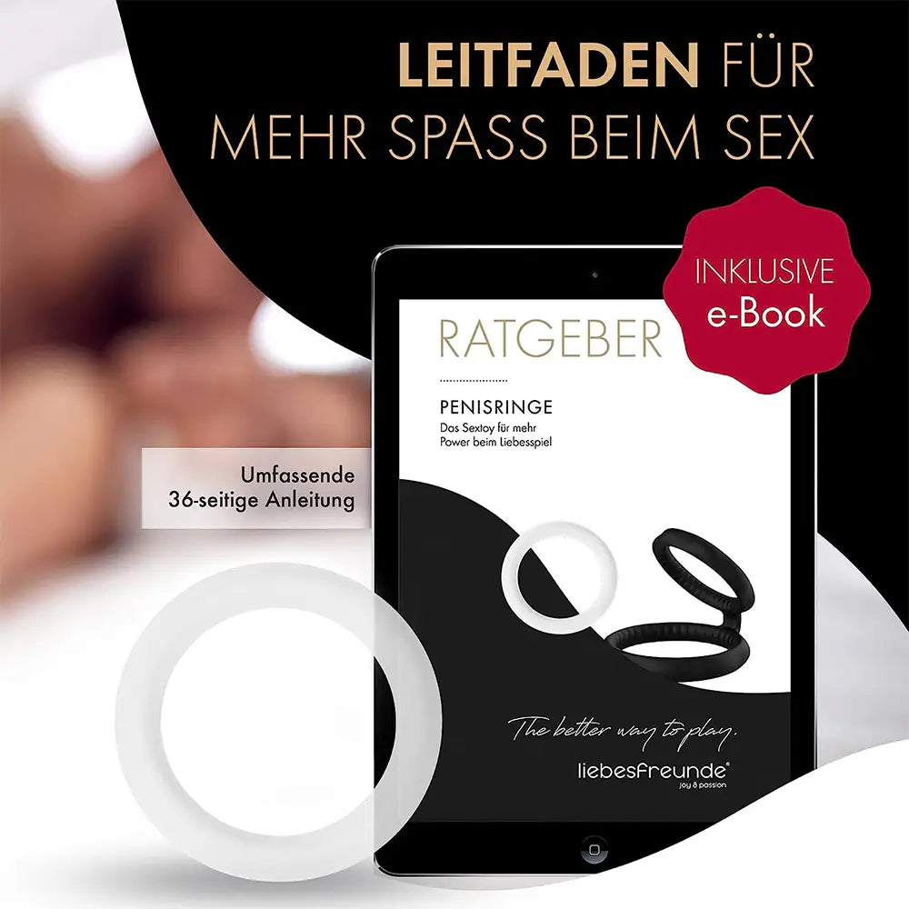 liebesfreunde® Cockring Set für Männer - Silikon Penisring Hodenring & Penisschlaufe - Sexspielzeug für Paare zur Potenzsteigerung