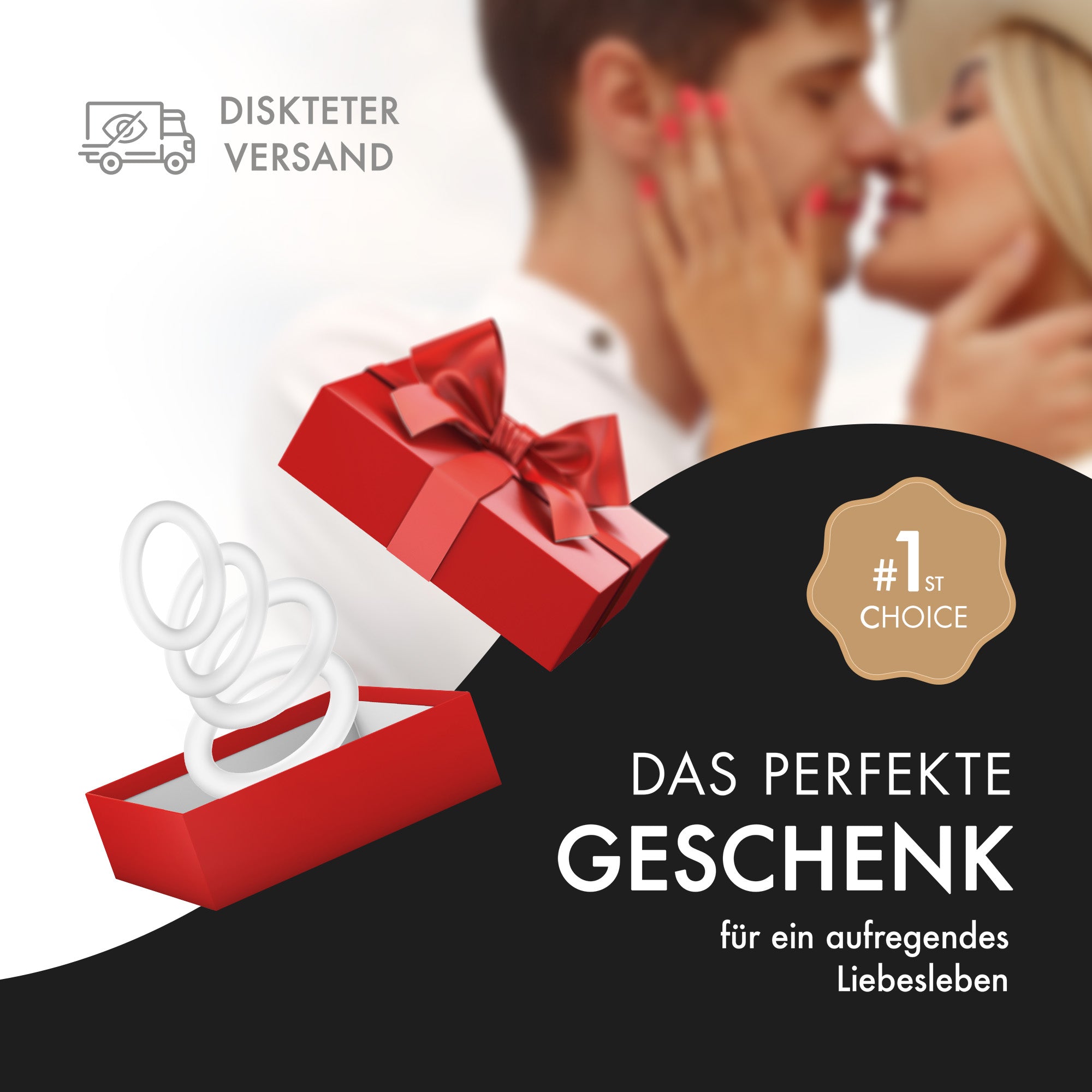 liebesfreunde® Penisring Set - Silikon Cockringe Hodenringe für Männer für eine extrem starke Erektion (transparent)