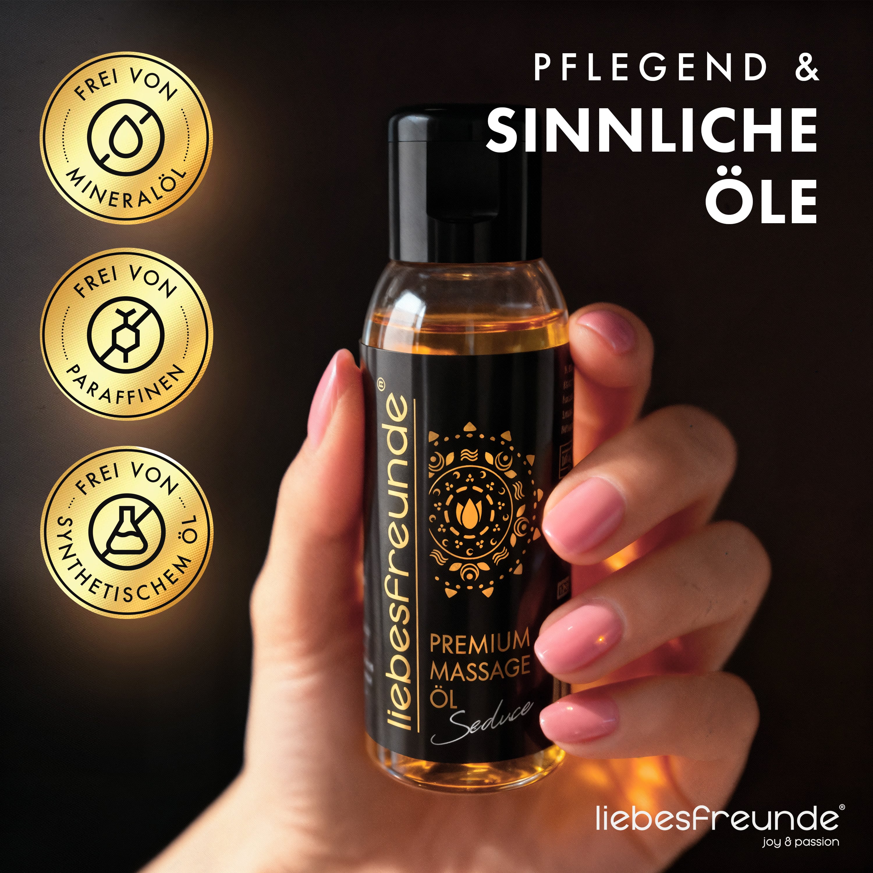 Liebesfreunde® Massageöl Geschenkset, 3 x 50 ml