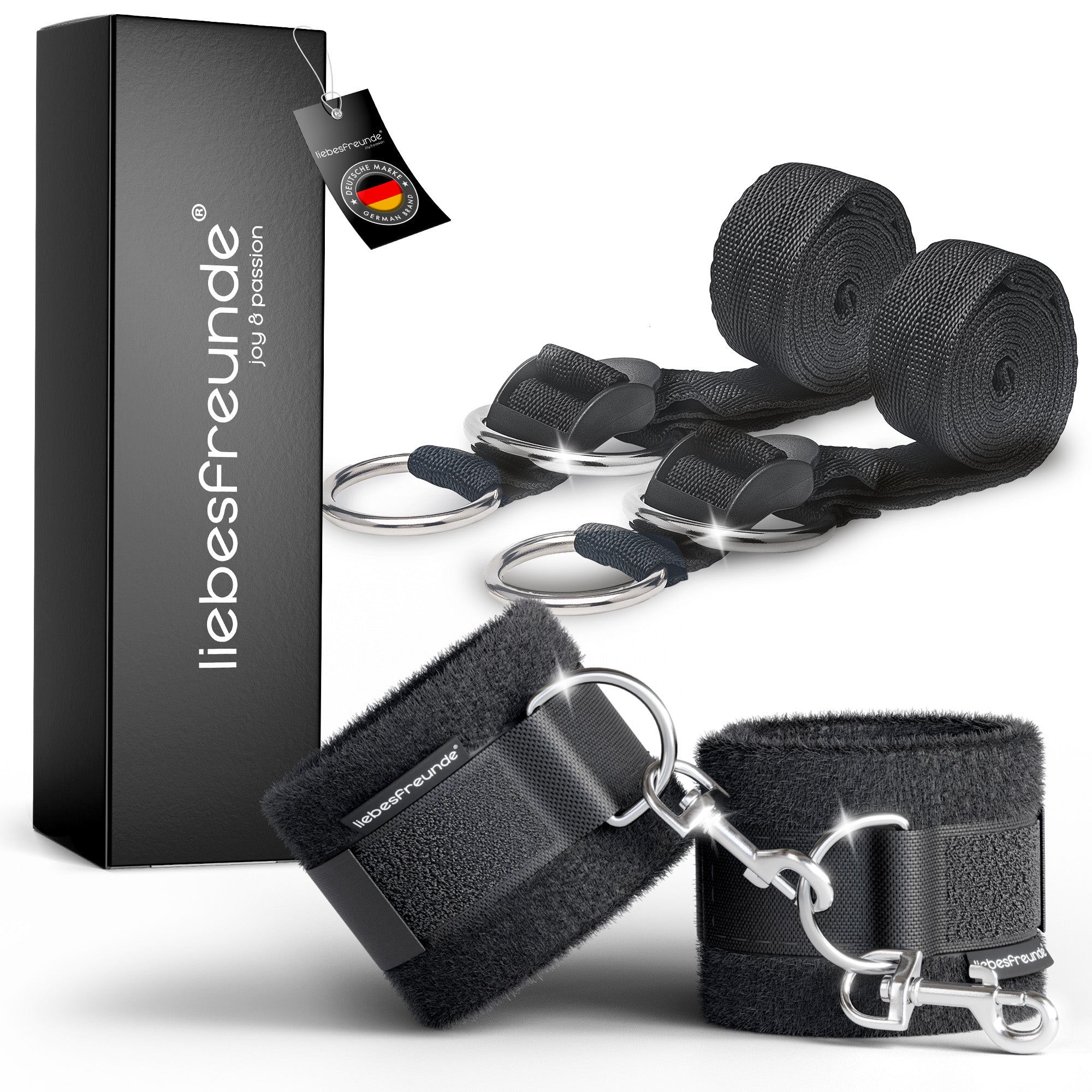 Liebesfreunde Handfesseln mit Bettfixierung