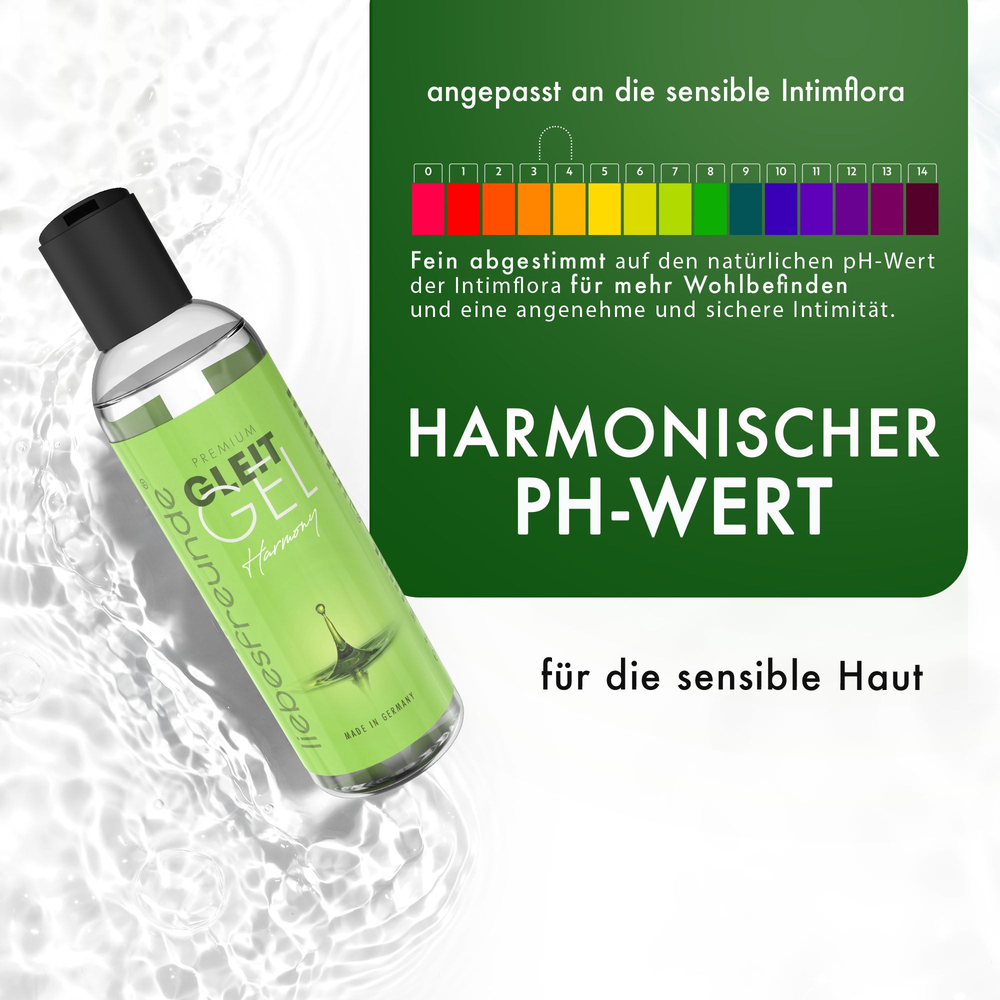 Liebesfreunde Gleitgel Harmony mit pflegende Aloe Vera - Wasserbasis, 150 ml