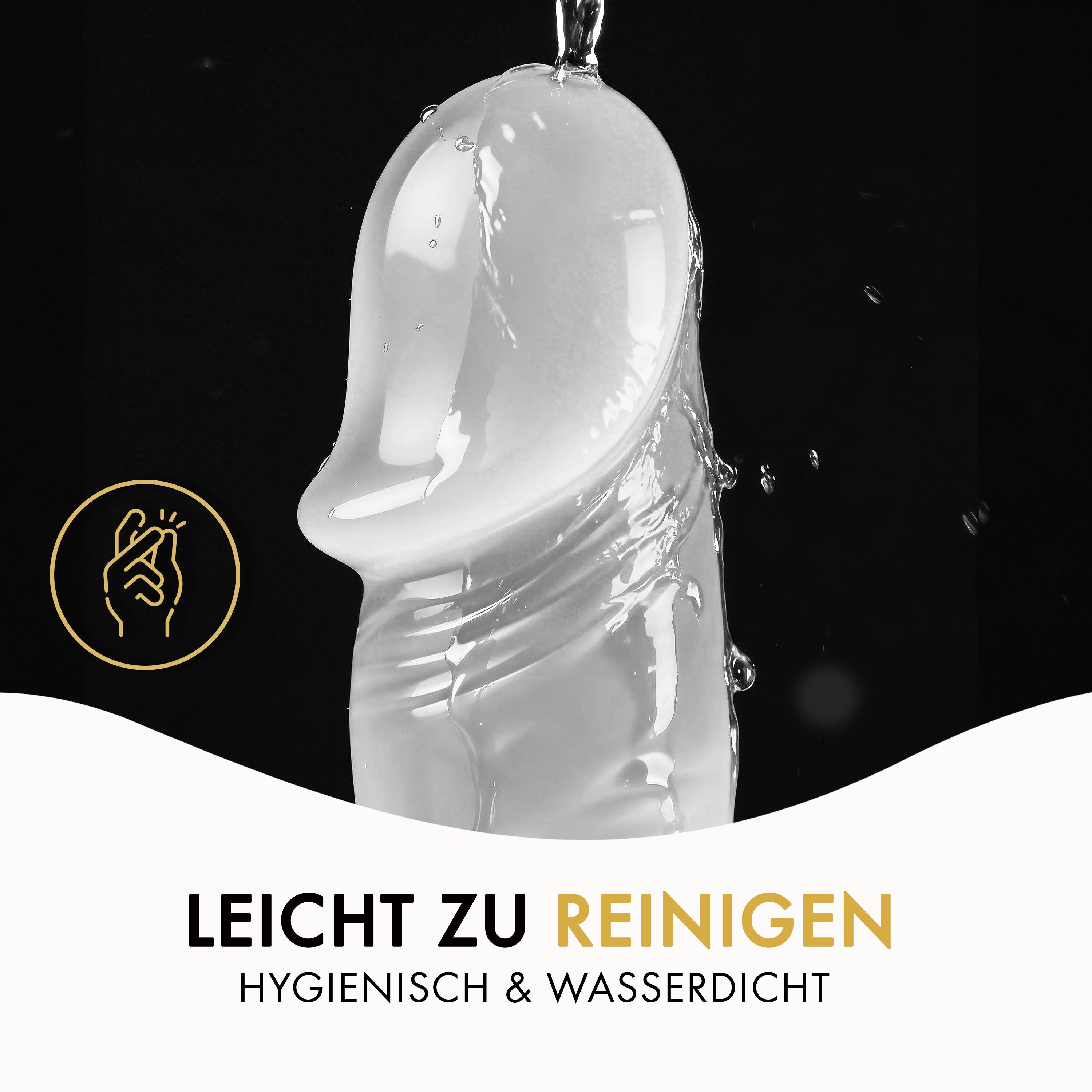 Liebesfreunde Real Touch Dildo 'Pure Lover', opalweiß