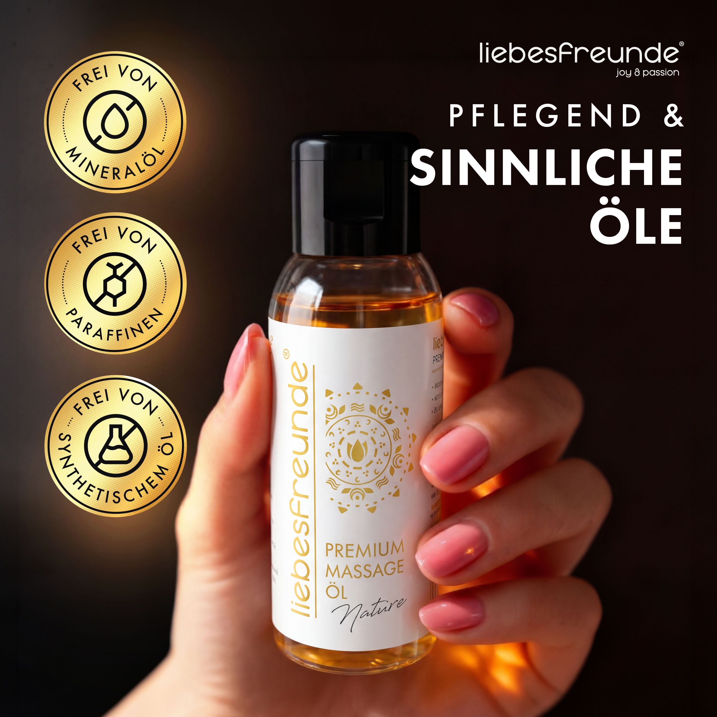 Liebesfreunde Massageöl Geschenkset Pure Balance, 3 x 50 ml